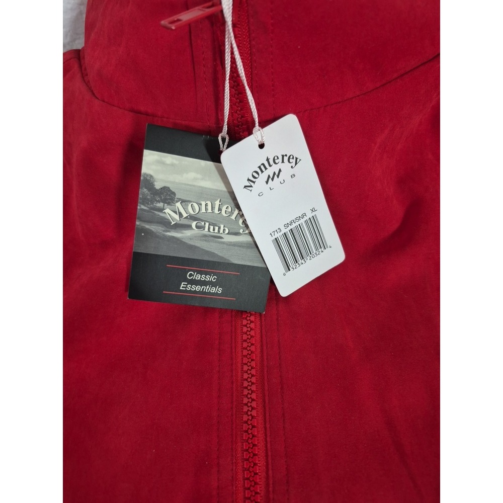 Monterey club Jacket Mens XL Red Golf My Way Long Sleeve Full Zip NEW - Picture 6 of 11
